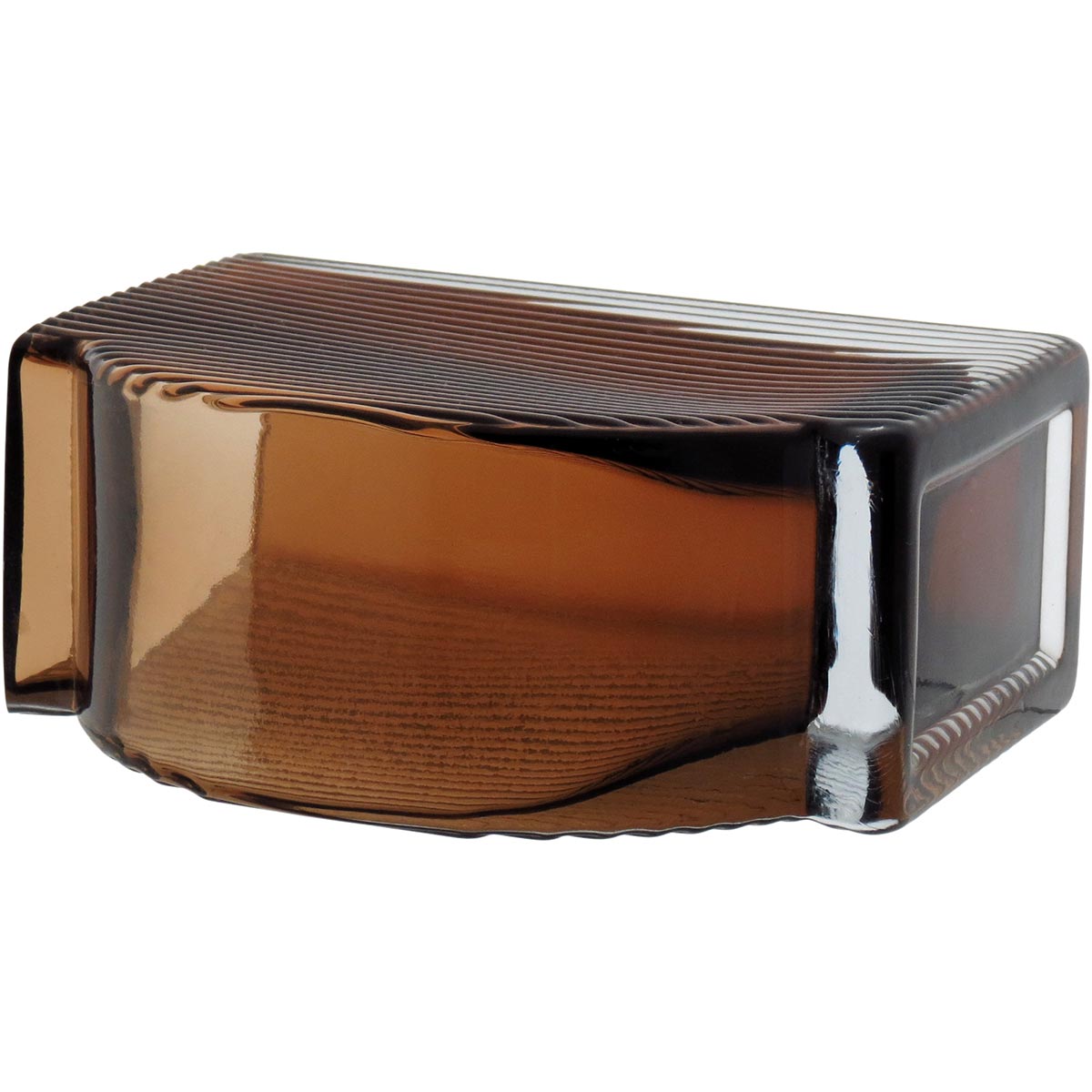 Vaso em Vidro Âmbar Marinella 15x11x6cm para Decoração