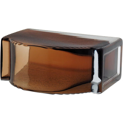 Vaso em Vidro Âmbar Marinella 15x11x6cm para Decoração