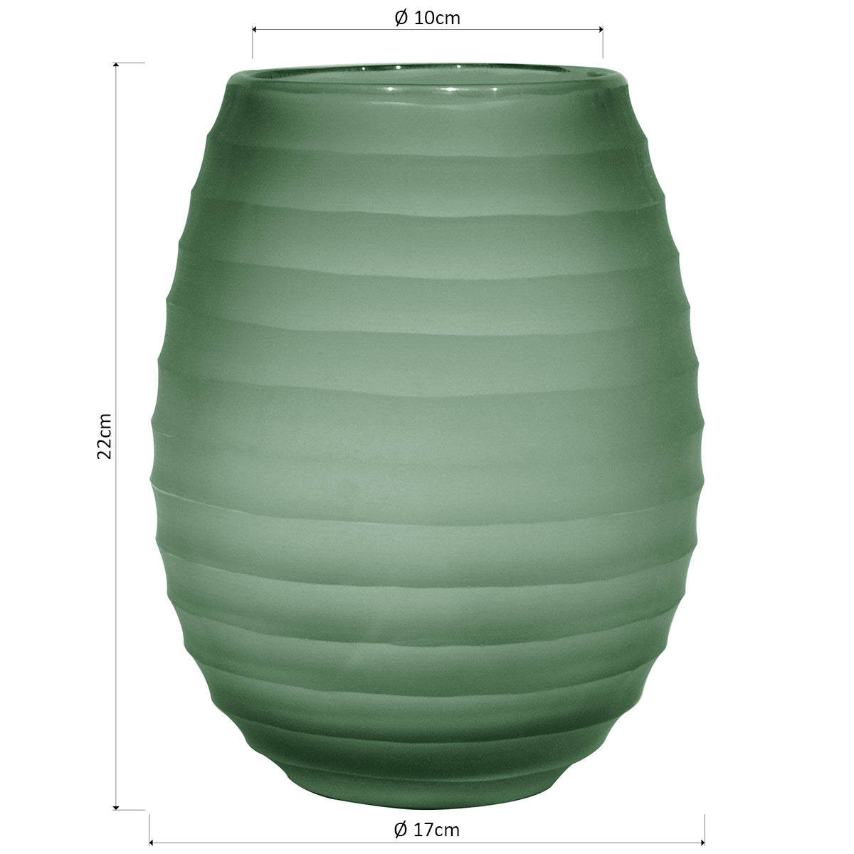 Vaso Sanvalero Vidro 22x17x17cm Verde