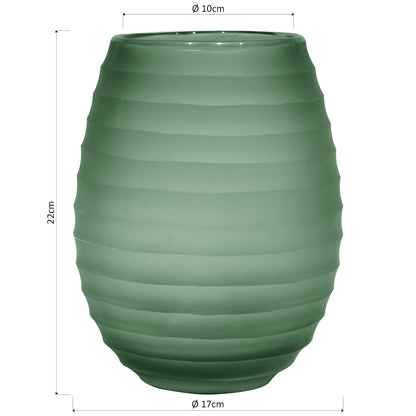 Vaso Sanvalero Vidro 22x17x17cm Verde