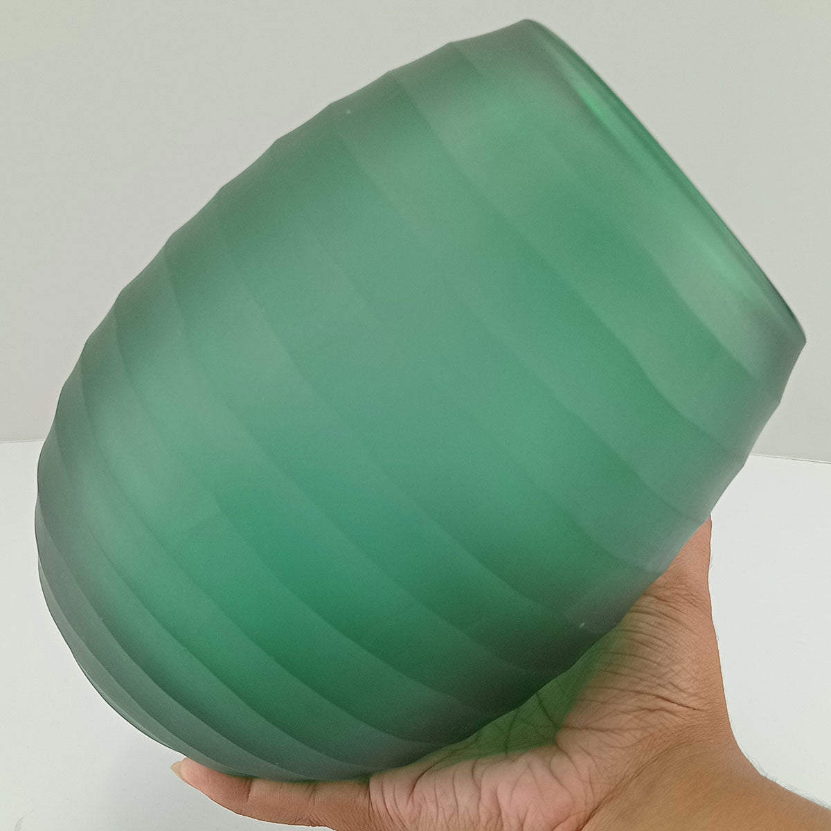 Vaso Sanvalero Vidro 22x17x17cm Verde
