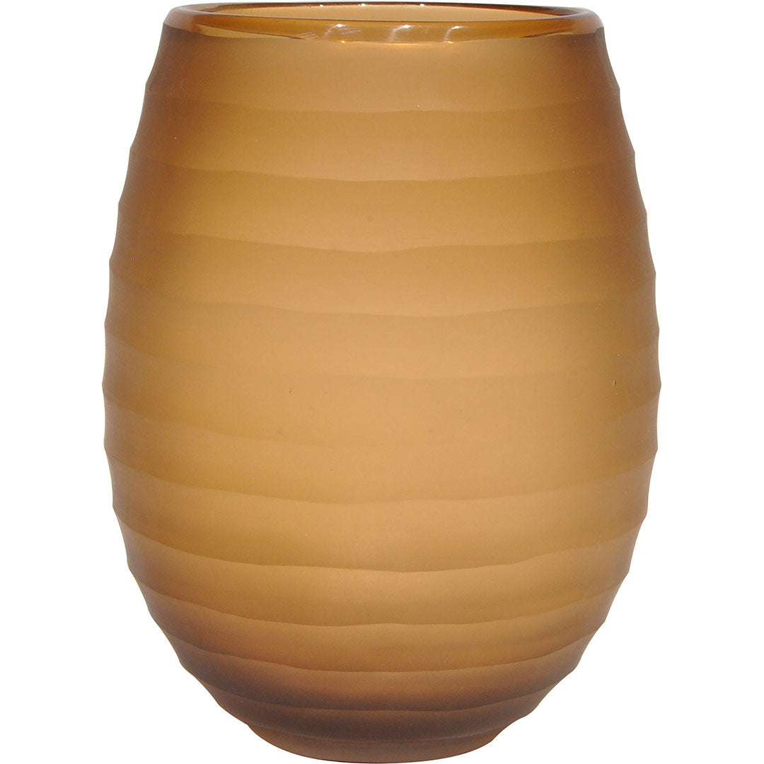 Vaso Sanvalero Vidro 22x17x17cm Âmbar