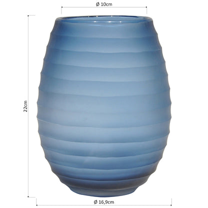 Vaso Sanvalero Vidro 22x17x17cm Azul