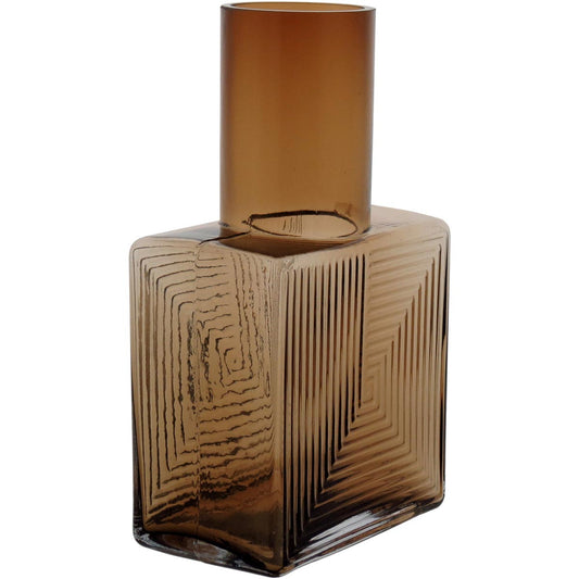 Garrafa Decorativa Sanvictor Vidro Âmbar 23x14x8cm à Prova de Vazamentos