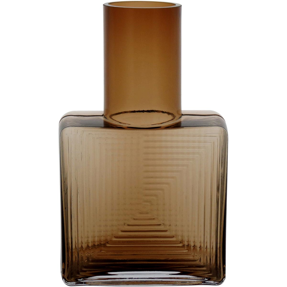 Garrafa Decorativa Sanvictor Vidro Âmbar 23x14x8cm à Prova de Vazamentos