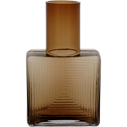 Garrafa Decorativa Sanvictor Vidro Âmbar 23x14x8cm à Prova de Vazamentos