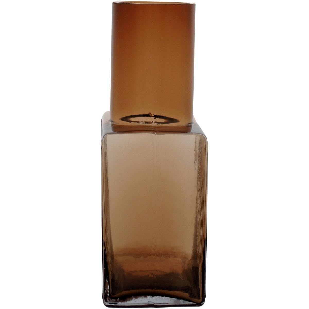 Garrafa Decorativa Sanvictor Vidro Âmbar 23x14x8cm à Prova de Vazamentos