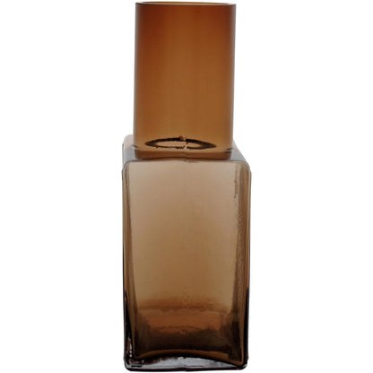 Garrafa Decorativa Sanvictor Vidro Âmbar 23x14x8cm à Prova de Vazamentos