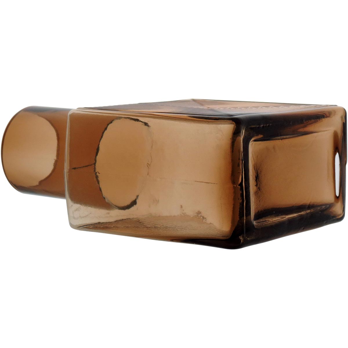 Garrafa Decorativa Sanvictor Vidro Âmbar 23x14x8cm à Prova de Vazamentos