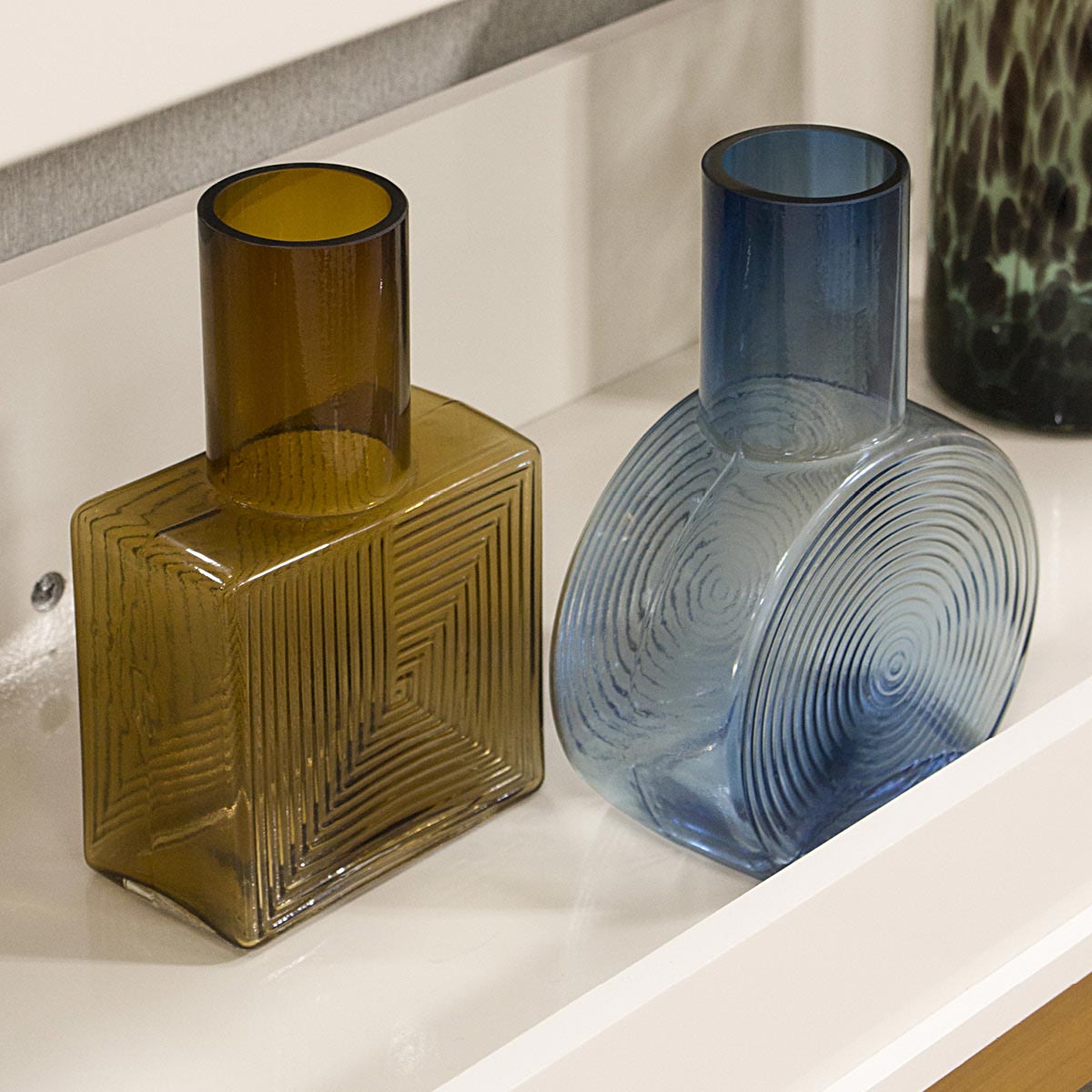 Garrafa Decorativa Sanvictor Vidro Âmbar 23x14x8cm à Prova de Vazamentos