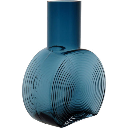 Garrafa Decorativa de Vidro Azul Sanvictor 23x16x8cm à Prova de Vazamentos