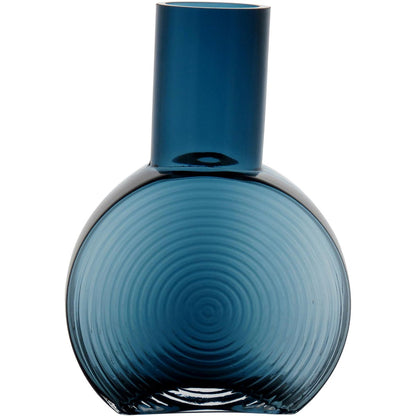 Garrafa Decorativa de Vidro Azul Sanvictor 23x16x8cm à Prova de Vazamentos