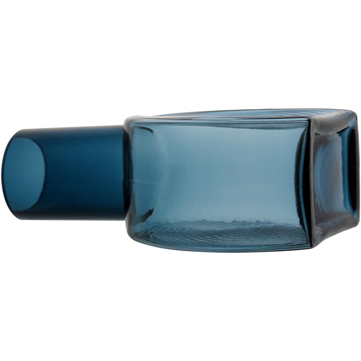 Garrafa Decorativa de Vidro Azul Sanvictor 23x16x8cm à Prova de Vazamentos