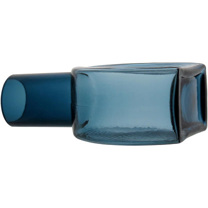 Garrafa Decorativa de Vidro Azul Sanvictor 23x16x8cm à Prova de Vazamentos