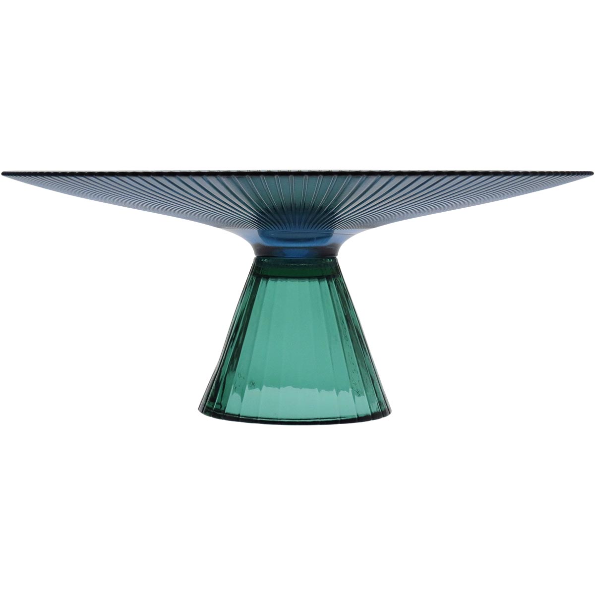 Centro de Mesa Beretta Vidro Azul 14x33cm Decorativo Elegante