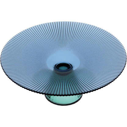 Centro de Mesa Beretta Vidro Azul 14x33cm Decorativo Elegante