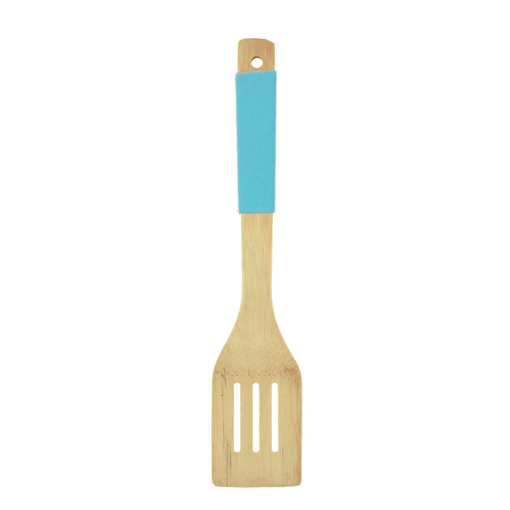 Espátula Vazada Silicone Azul 30cm Mai Home - Cabo Antiderrapante