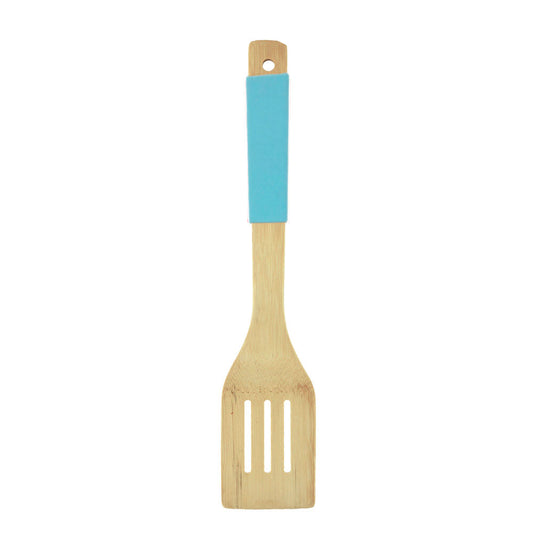 Espátula Vazada Silicone Azul 30cm Mai Home - Cabo Antiderrapante