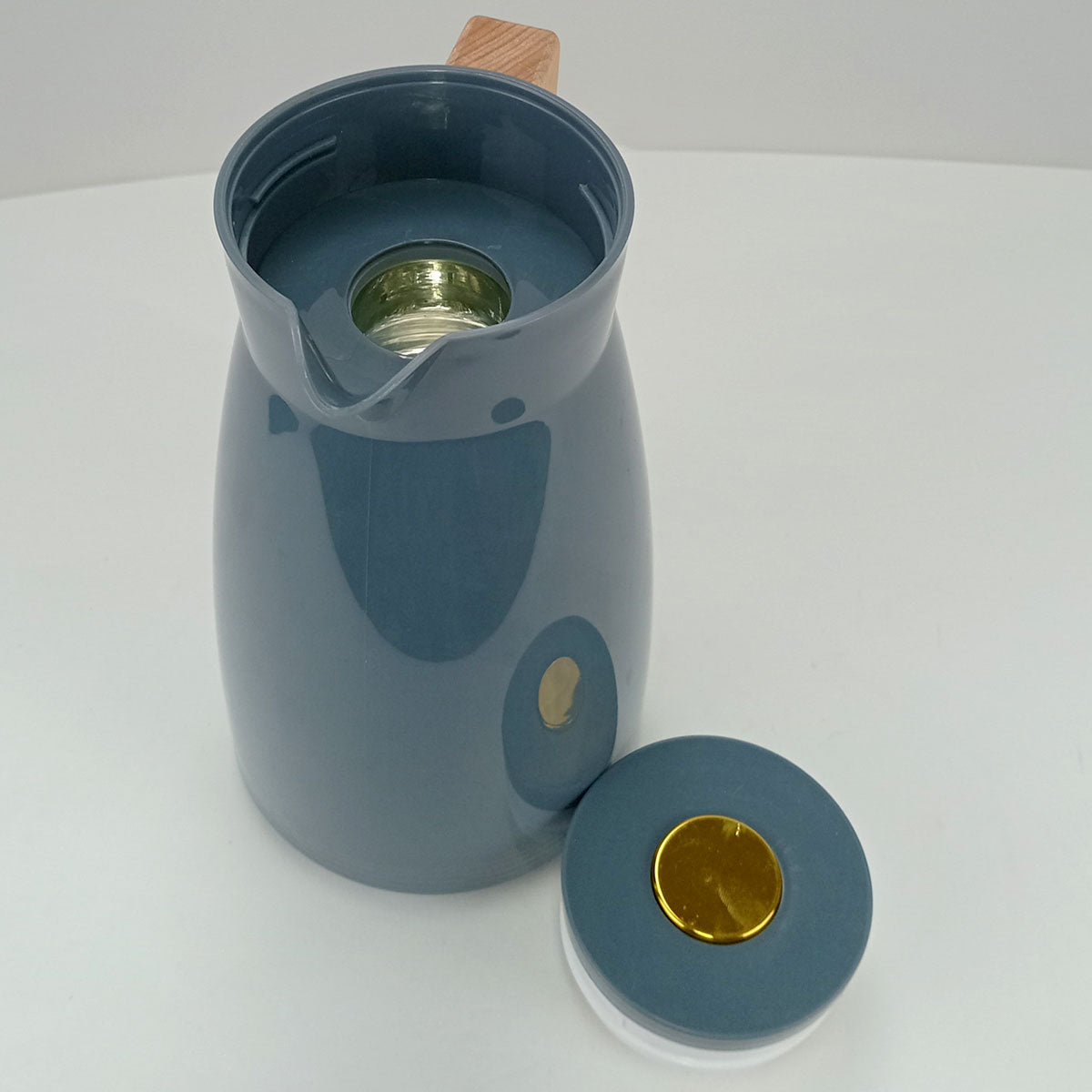 Garrafa Térmica Maison Ampola Plástico Cinza 1L 26x13x13cm