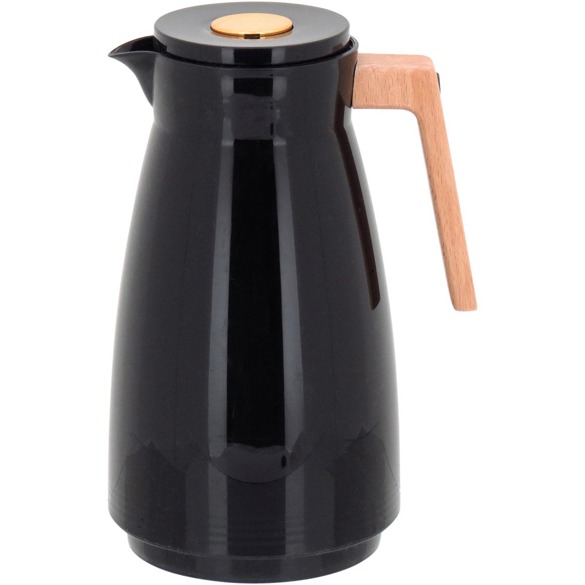 Garrafa Térmica Maison Ampola Plástico Preto 1L 26x13x13cm À Prova de Vazamentos