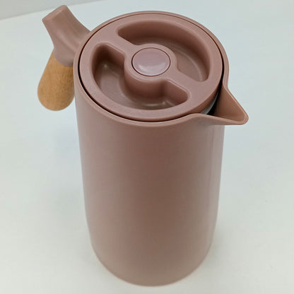 Garrafa Térmica Norden Ampola Plástico 1L Rosê Isolamento Térmico