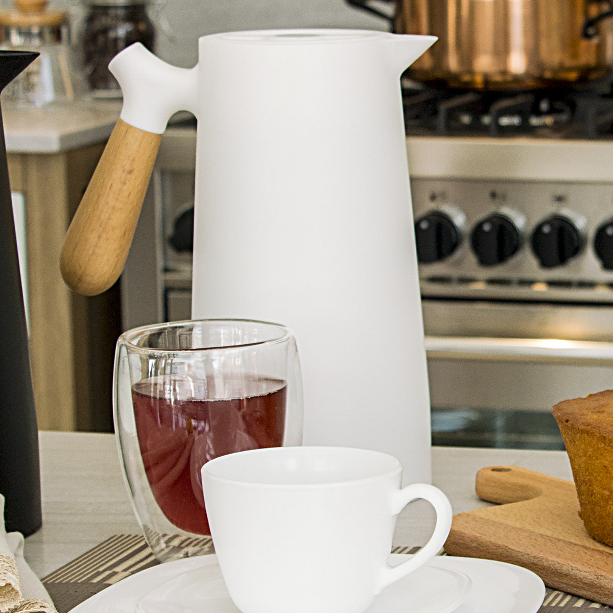 Garrafa Térmica Norden Ampola 1L Plástico Branco à Prova de Vazamentos