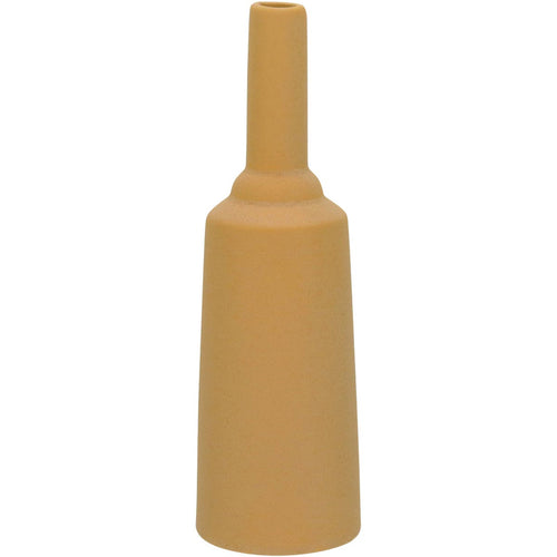 Vaso Cerâmico Amarelo Galact 26x8cm para Decoração de Ambientes