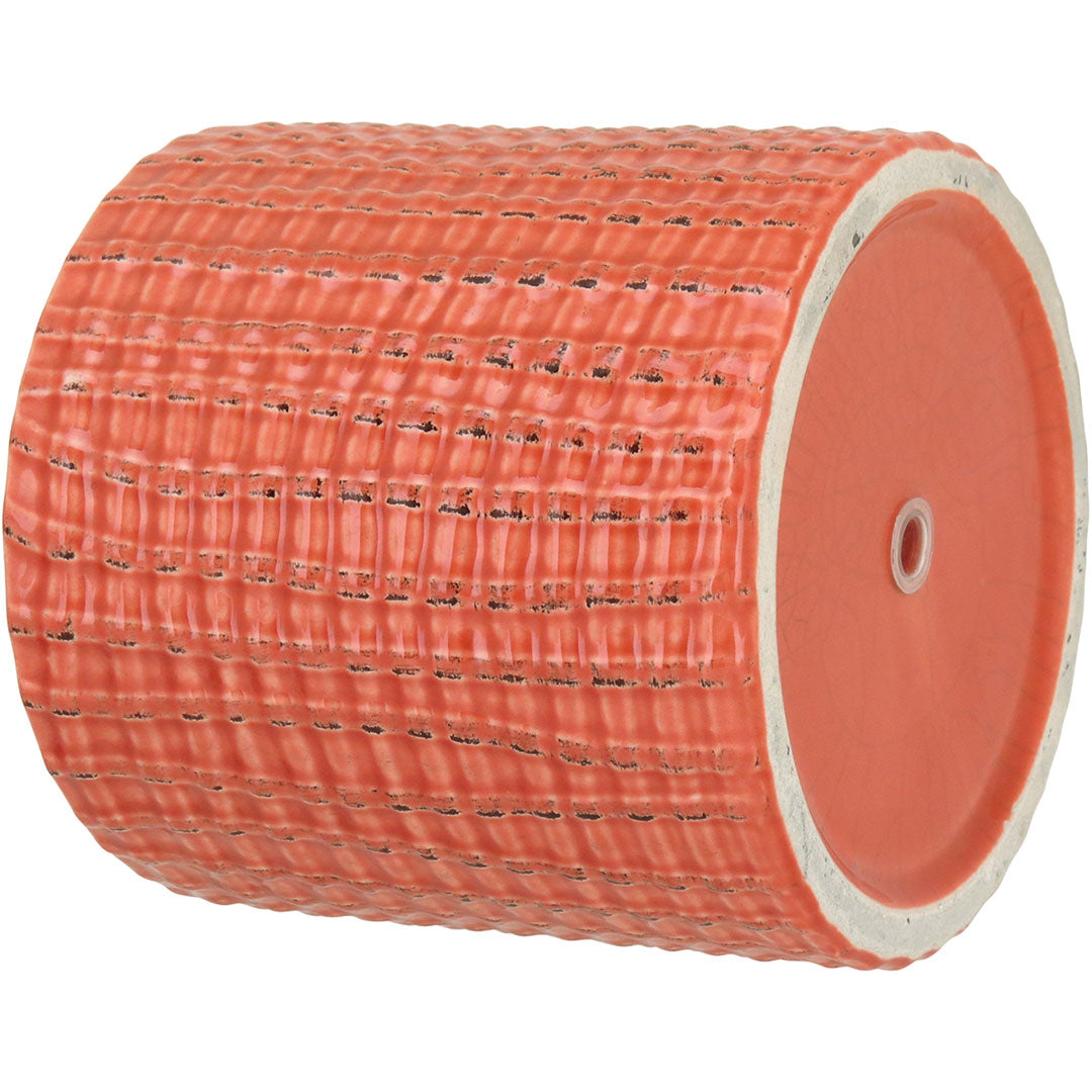 Cachepô Cerâmica Laranja 14x14cm para Plantas - Elegante e Durável