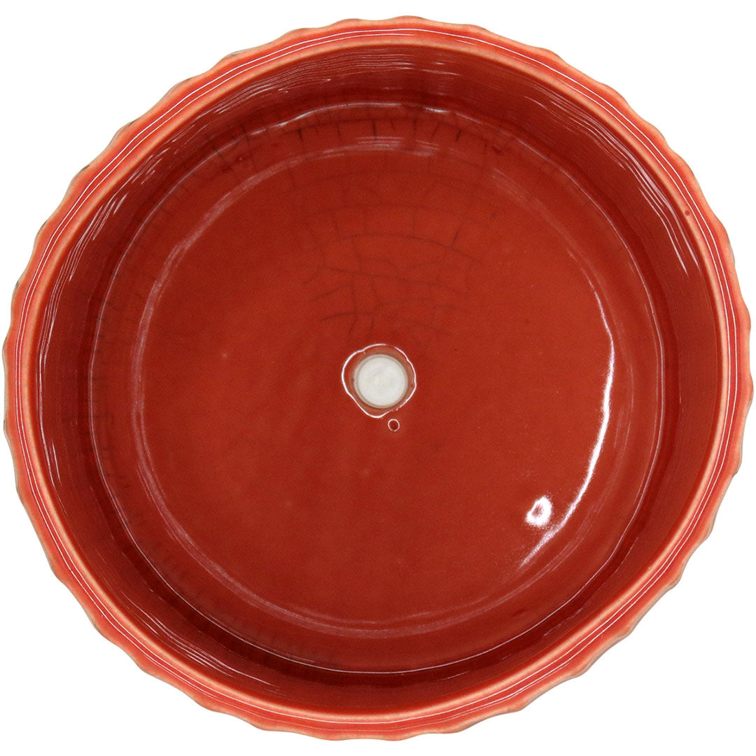 Cachepô Cerâmica Laranja 14x14cm para Plantas - Elegante e Durável