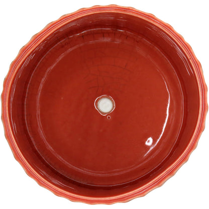 Cachepô Cerâmica Laranja 14x14cm para Plantas - Elegante e Durável