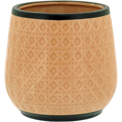 Cachepô de Cerâmica Bege 13x13cm para Plantas - Estilo e Durabilidade