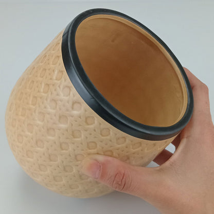 Cachepô de Cerâmica Bege 13x13cm para Plantas - Estilo e Durabilidade