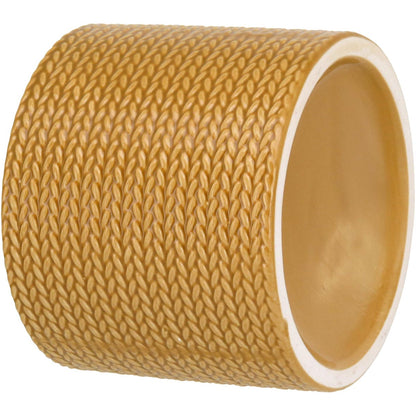 Cachepô de Cerâmica Amarelo 11x13cm para Plantas Decorativas