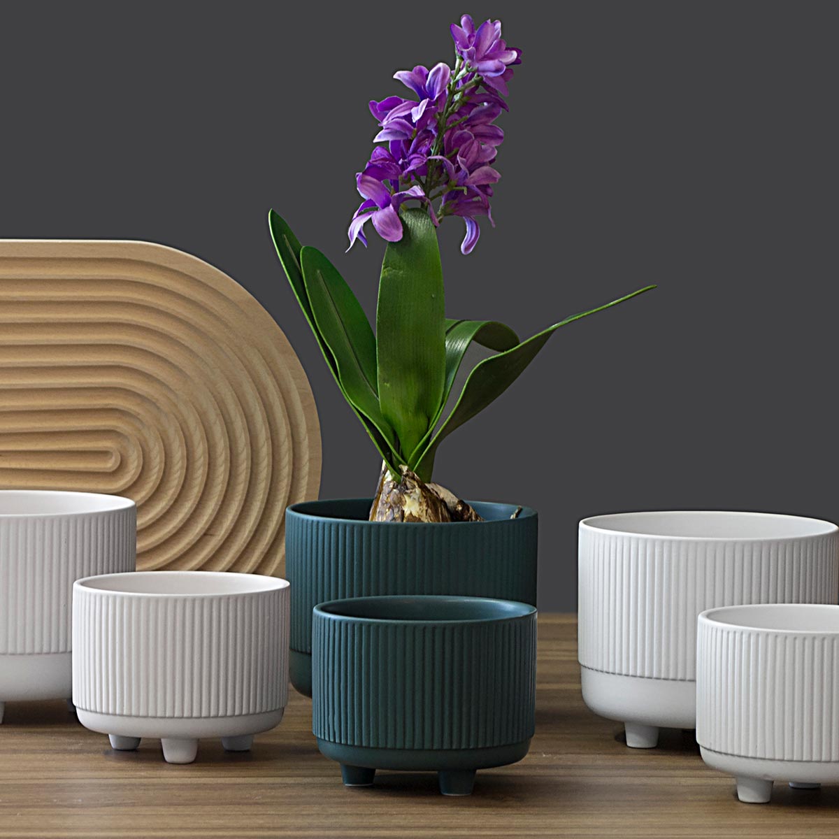 Cachepô de Cerâmica Verde 11x13cm - Decorativo para Plantas