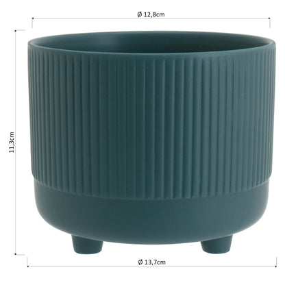 Cachepô de Cerâmica Verde 11x13cm - Decorativo para Plantas