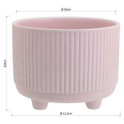 Cachepô de Cerâmica Rosa 9x11cm - Vaso Decorativo para Plantas