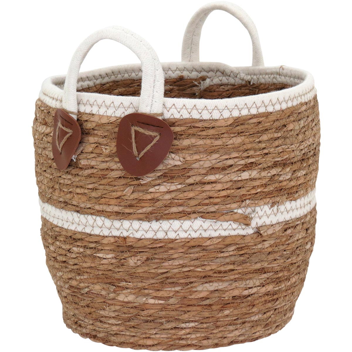 Cesta Decorativa Organizadora Fibra Natural 3 Peças Marrom