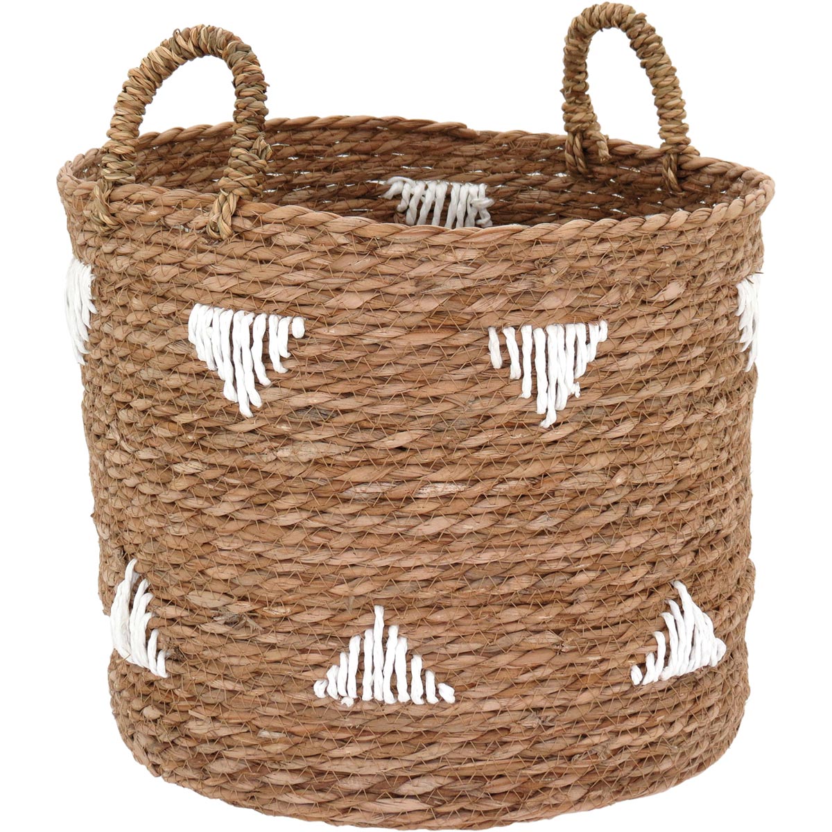 Jogo de Cestas em Fibra Natural 3 Peças - Organização Marrom