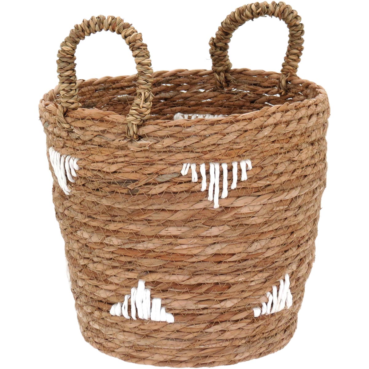 Jogo de Cestas em Fibra Natural 3 Peças - Organização Marrom