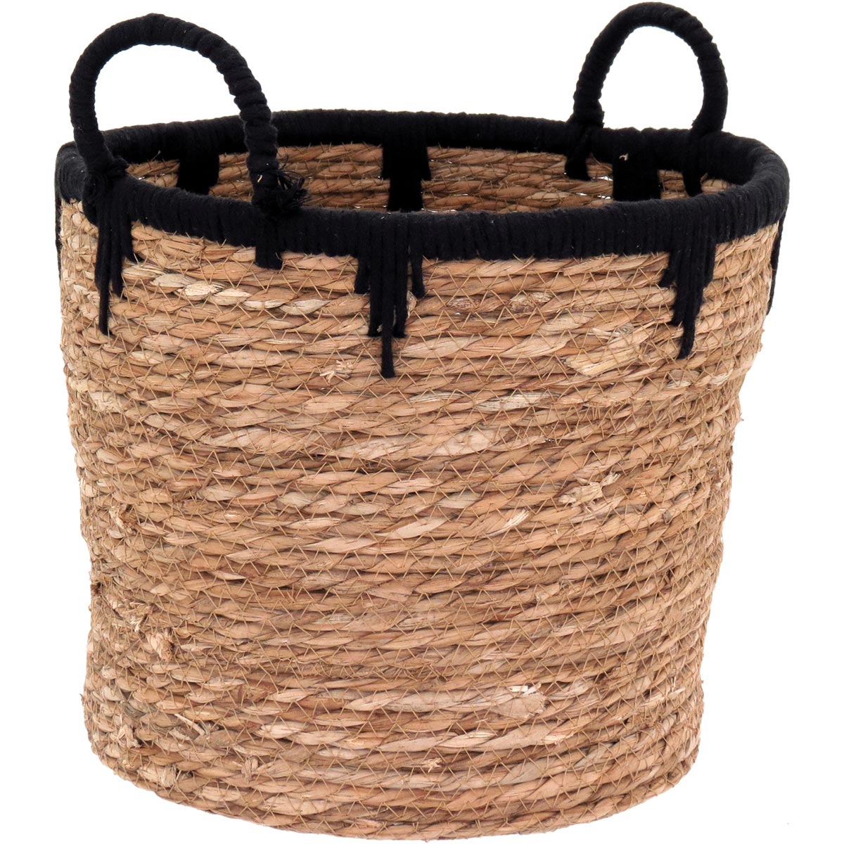 Conjunto de Cestas em Fibra Natural Marrom - 3 Peças para Organização