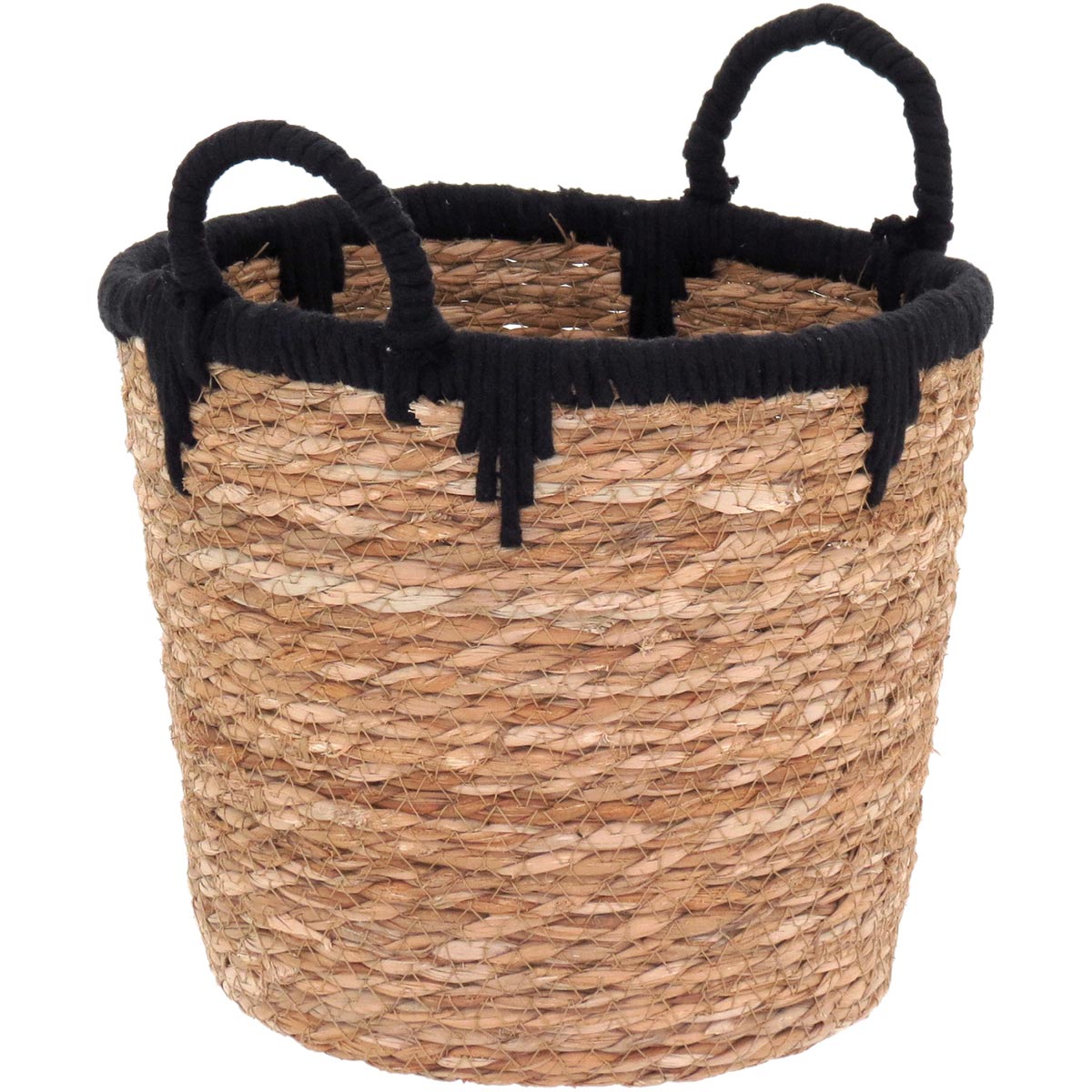 Conjunto de Cestas em Fibra Natural Marrom - 3 Peças para Organização