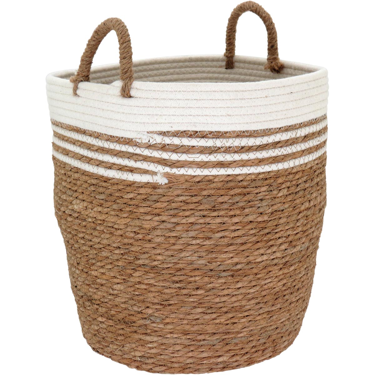 Conjunto de 3 Cestas Decorativas Fibra Natural Marrom - Organização e Estilo
