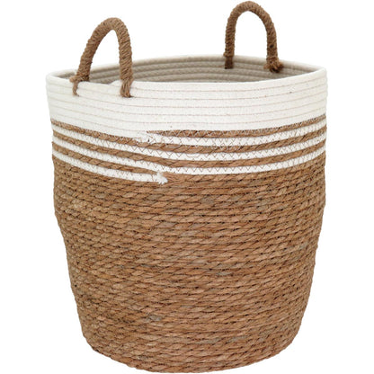 Conjunto de 3 Cestas Decorativas Fibra Natural Marrom - Organização e Estilo