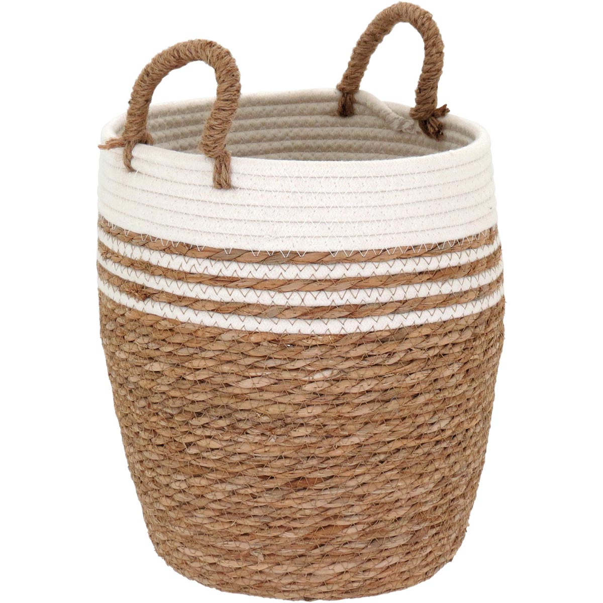 Conjunto de 3 Cestas Decorativas Fibra Natural Marrom - Organização e Estilo