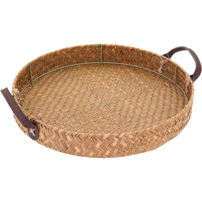 Conjunto de 3 Bandejas de Fibra Natural Marrom para Servir