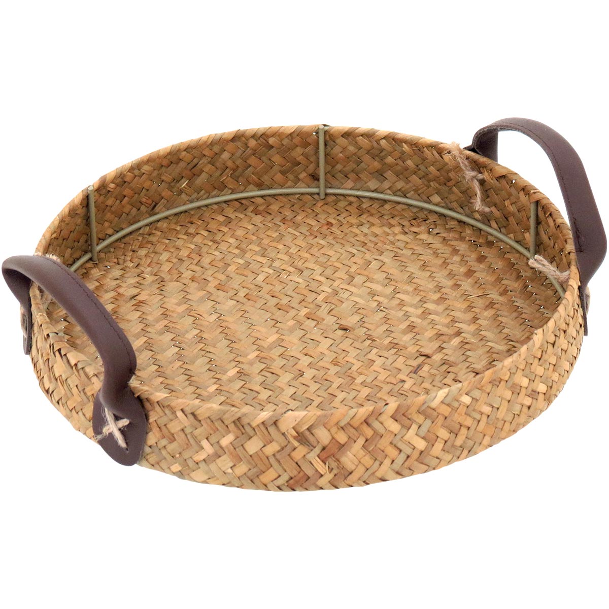 Conjunto de 3 Bandejas de Fibra Natural Marrom para Servir