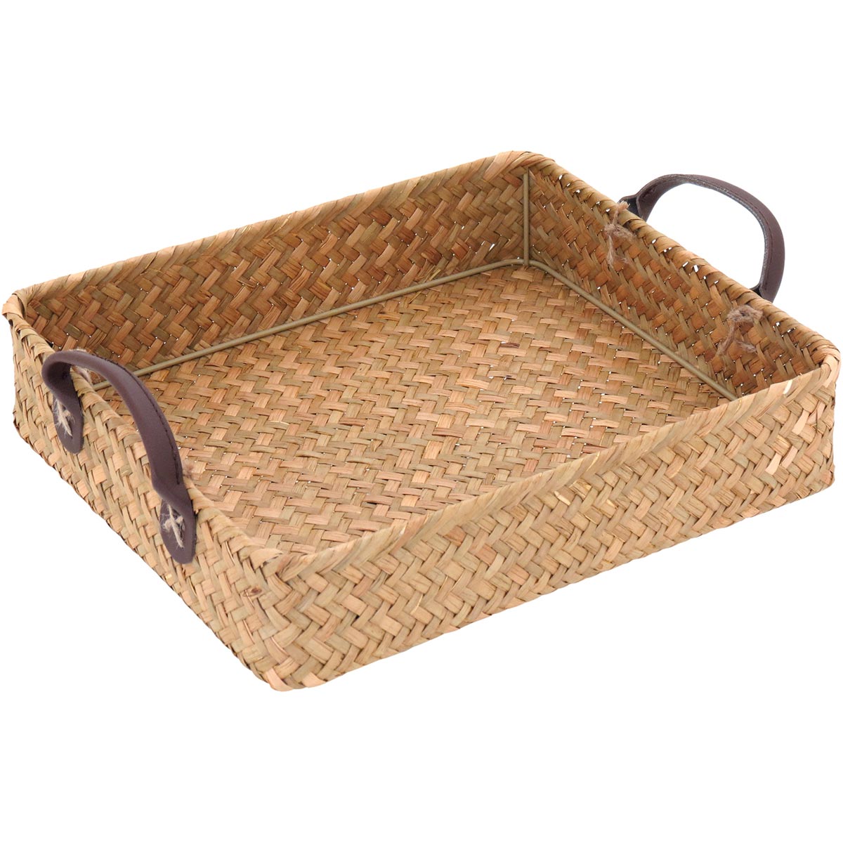 Jogo de Bandejas Fibra Natural 3 Peças Marrom - Elegância para Servir