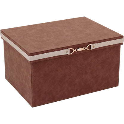 Caixa Organizadora Sintética Marrom Home&Co Vênus 2 Peças