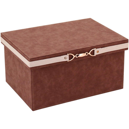 Caixa Organizadora Sintética Marrom Home&Co Vênus 2 Peças