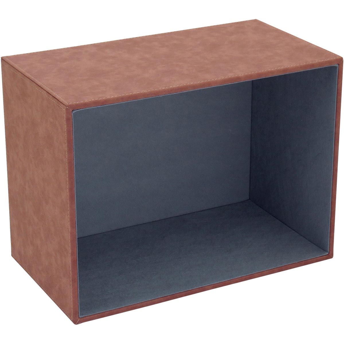 Caixa Organizadora Sintética Marrom Home&Co Vênus 2 Peças